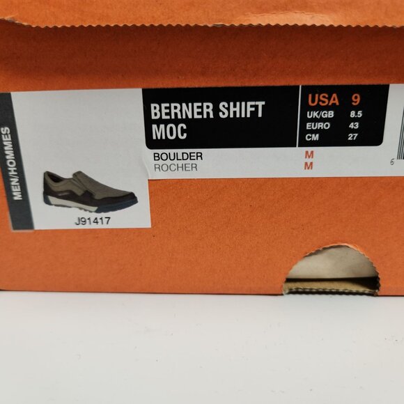 Merrell Mens Berner Shift Moc Slip-On Shoes Size 9 Boulder/Rocher - Picture 2 of 16